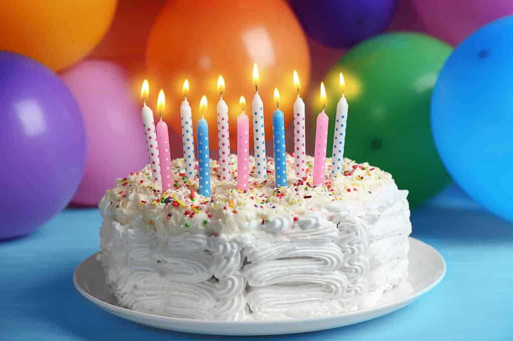 candles on a birthday cake