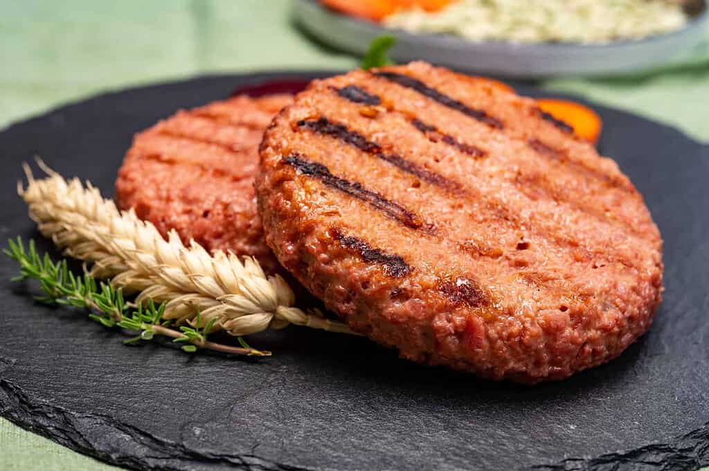 cooked plant based meat