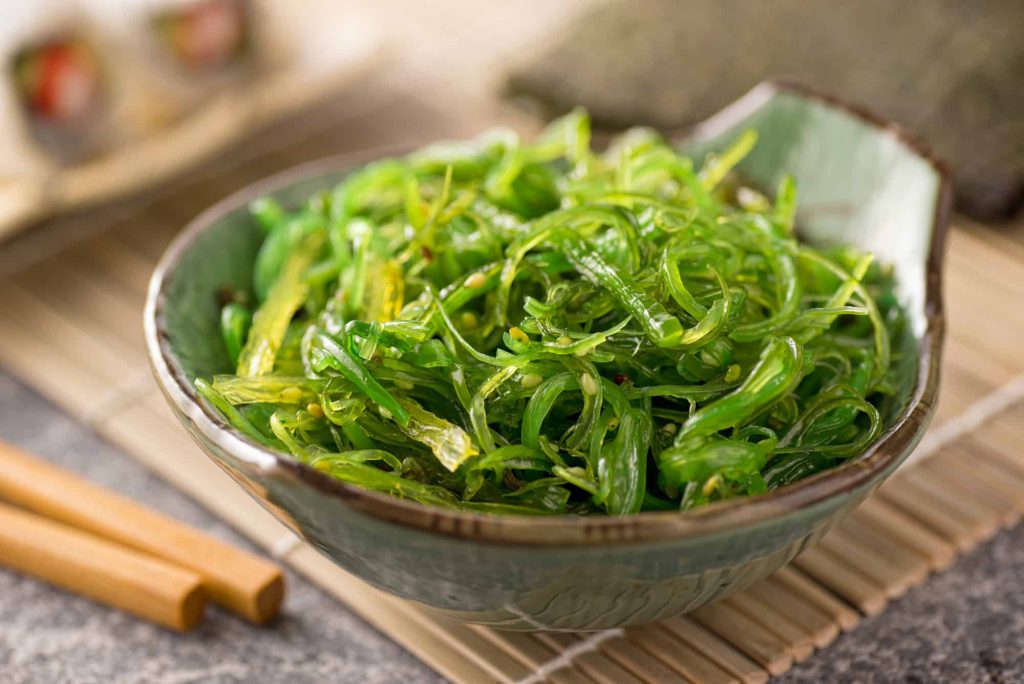 a delicious fresh seaweed salad in a bowl