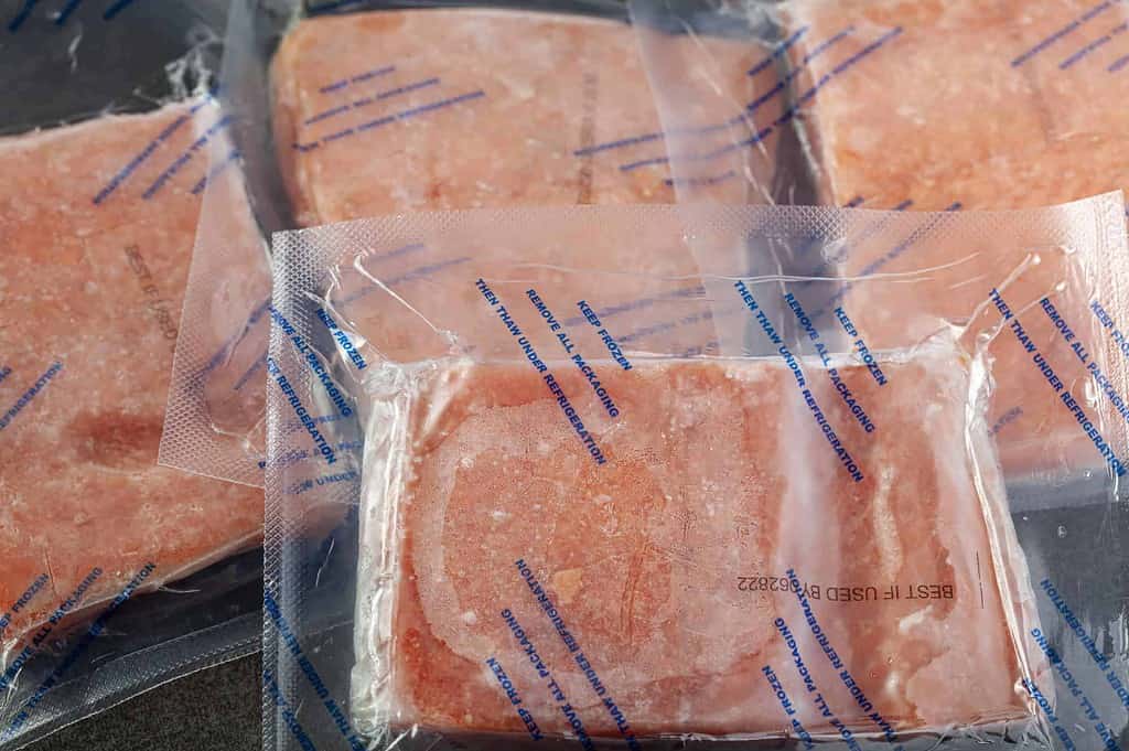 sealed sushi grade salmon