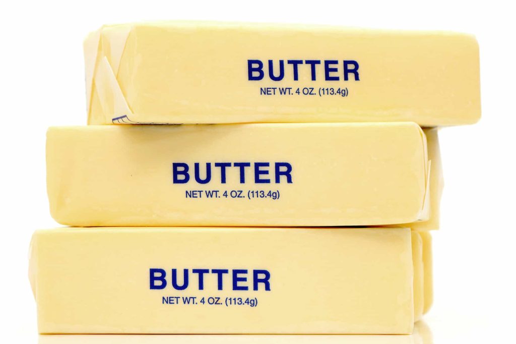 three wrapped butters