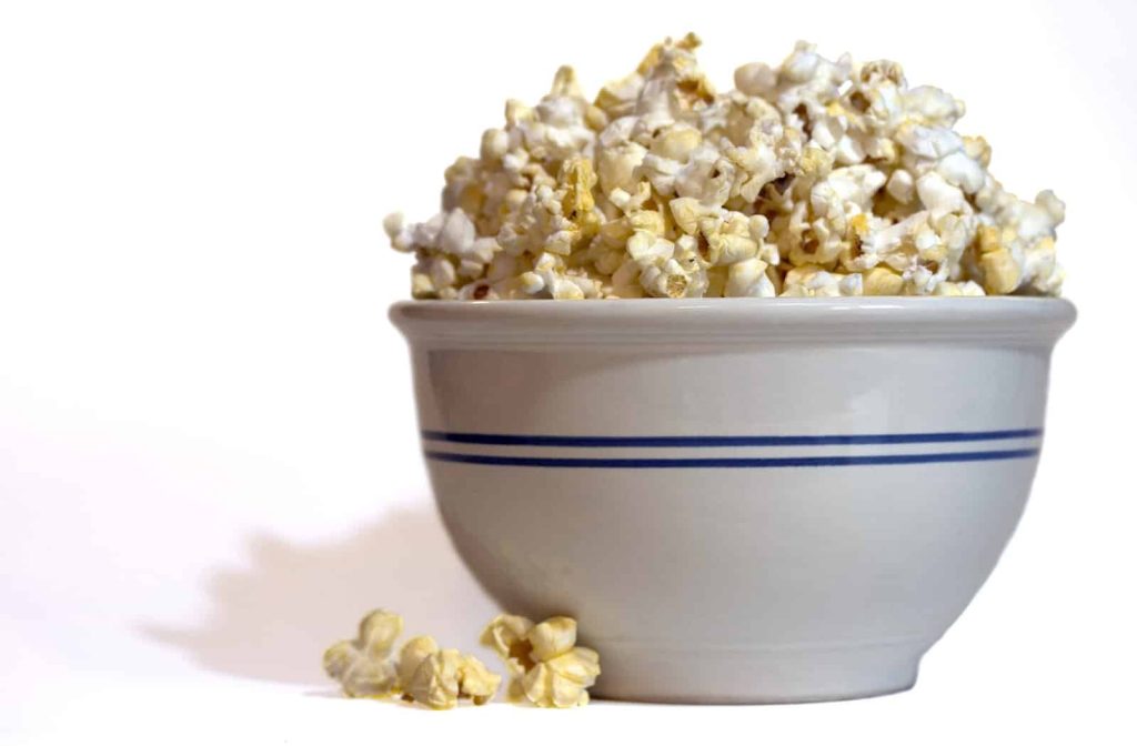 popcorn in a bowl