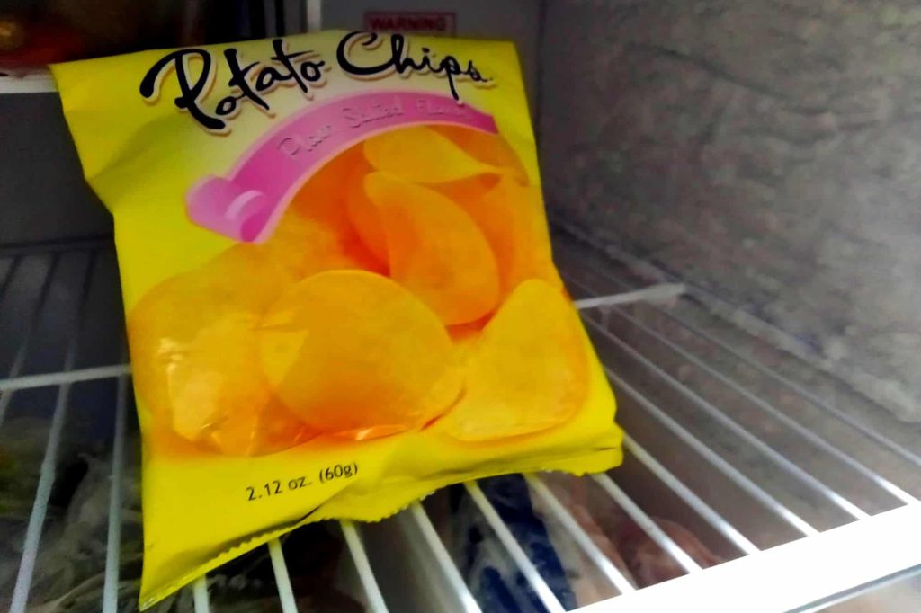 potato chips in freezer