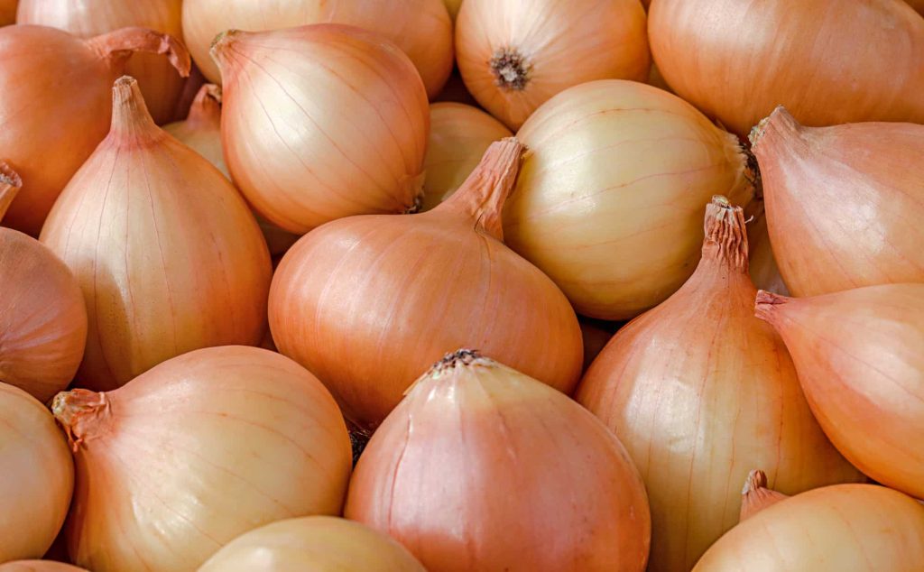 pile of yellow onions