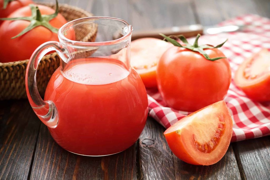 Tomato juice on a table