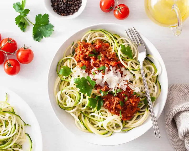 Zucchini Noodles with Meat Sauce