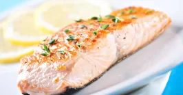 Fillet of salmon on a plate