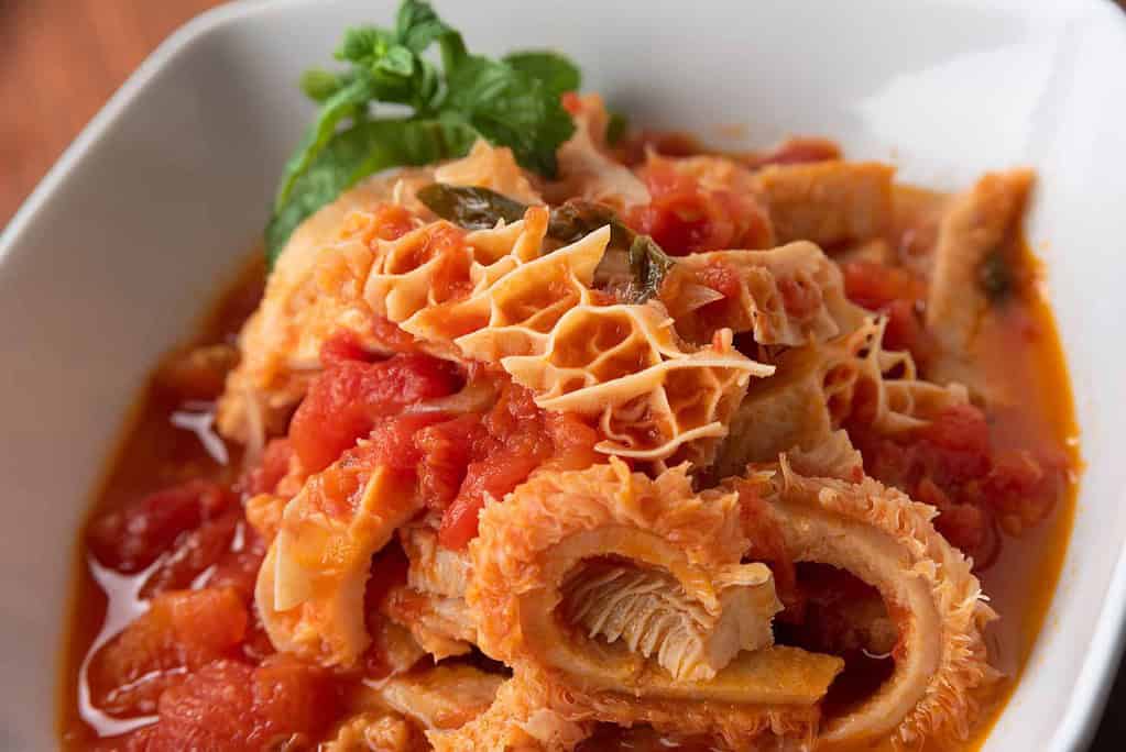 classic shaki meat with tomato sauce