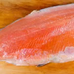 fresh trout fillet to make sushi