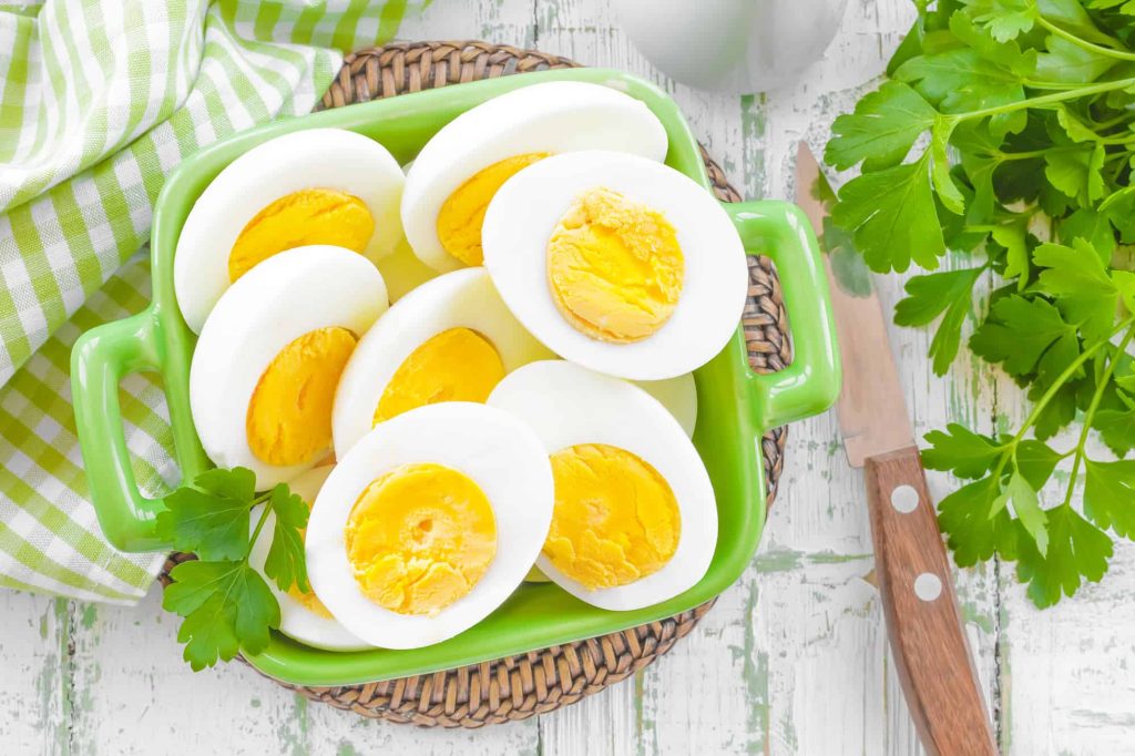 boiled eggs with shell removed