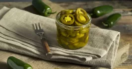 pickled jalapenos in a jar